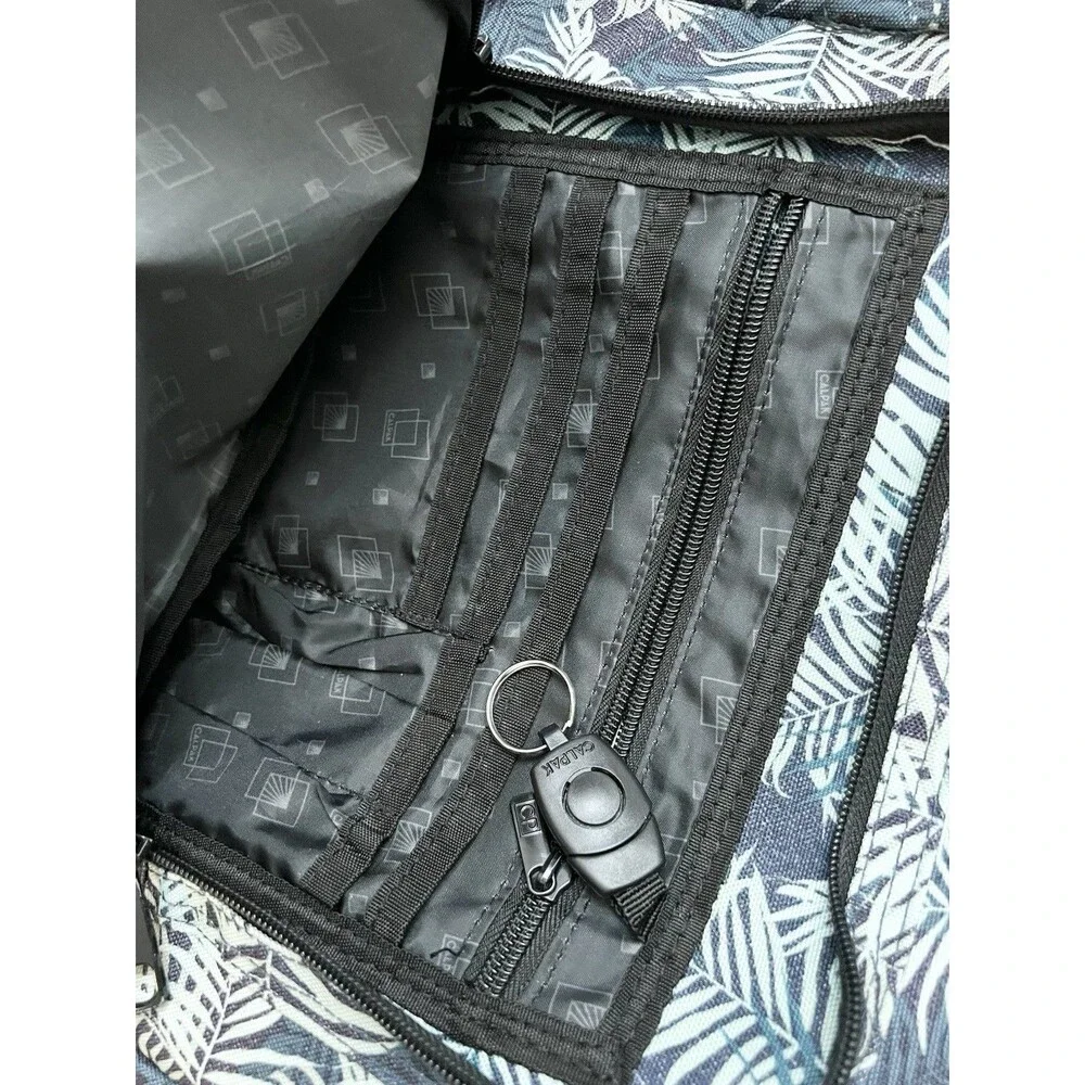 CALPAK Luggage Glenroe Travel Laptop Backpack, Palm Leaf Carryon
